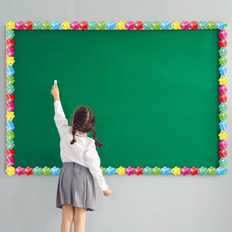 Panelee 3D Colorful Fish Border 68.9 Feet Ocean Bulletin Board Border Butterflies Flowers Bee Space Inspirational Cute Decor for Classroom Bulletin Boards Chalkboard Wall Decor - Image 4